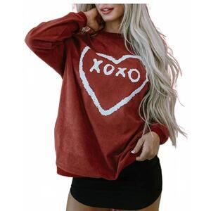 NEW FULL TIME PURCHASE sweetheart sweatshirt in red